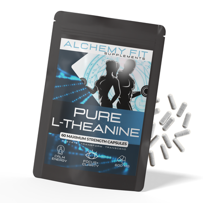 Alchemy Fit L-Theanine 600mg calm focus amino acid vegan capsules