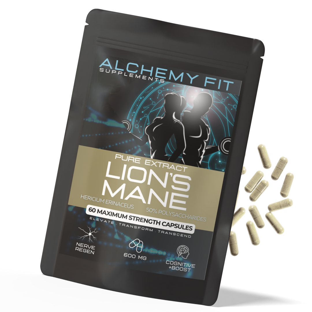 Lion’s Mane Mushroom 500mg – 20:1 Herbal Extract | Hericium Erinaceus | Vegan Capsules