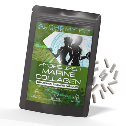 Marine Collagen 600mg | Type 1 Peptide Extract | Skin, Joints & Anti-Ageing | Vegan Capsules