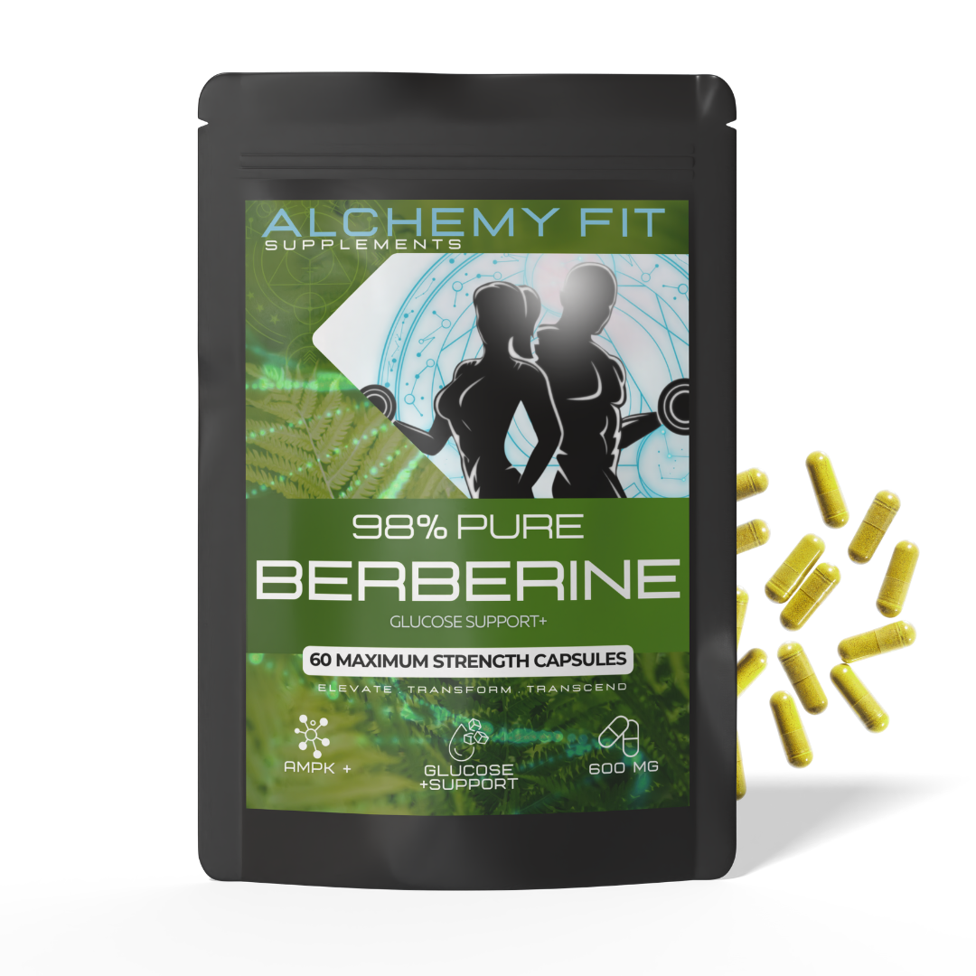 Alchemy Fit Berberine 600mg 25:1 extract metabolic support vegan capsules