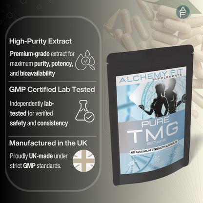 TMG 600mg | Trimethylglycine Betaine Anhydrous | Methylation Support | NMN Stack
