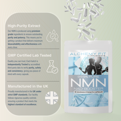 NMN 600mg | High-Strength NAD+ Precursor | Longevity & Cellular Energy | Vegan HPMC Capsules